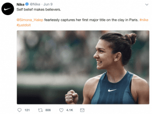 Nike twitter post 