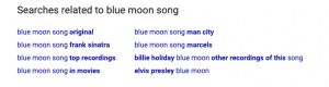 LSI searches related to blue moon song